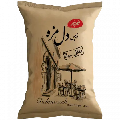چیپس دل مزه فلفل سیاه مزمز 90 گرمی