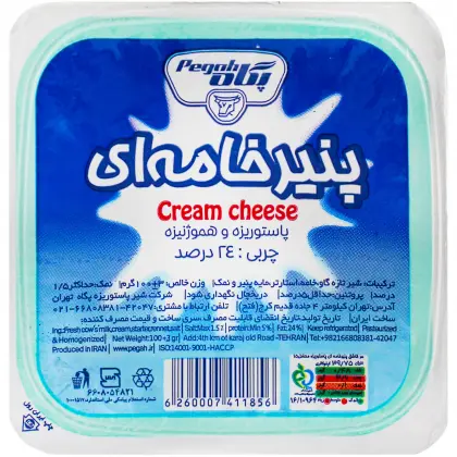 پنیر خامه ای پر چرب پگاه 100 گرمی